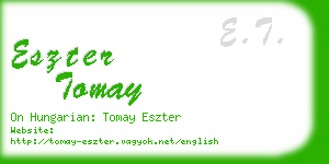 eszter tomay business card